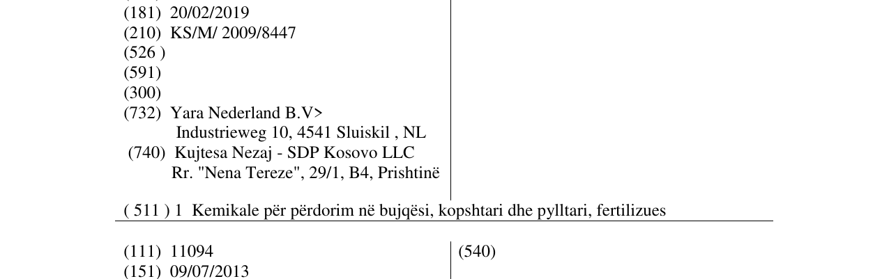 Zëri i markës KRISTALON në buletin