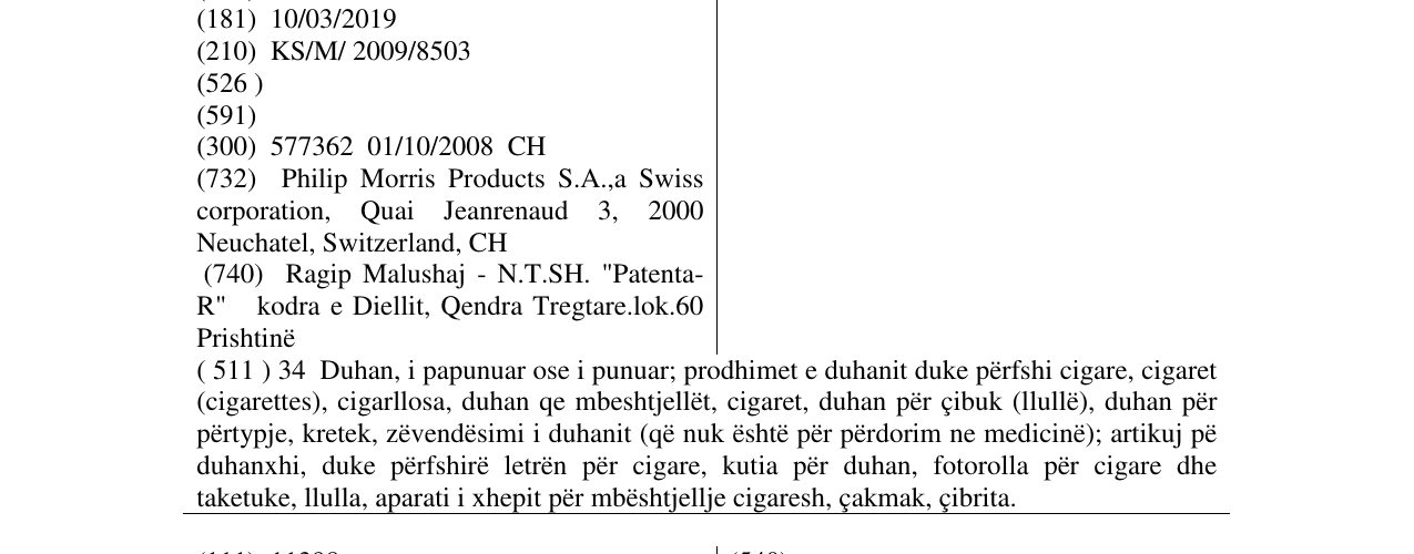 Zëri i markës GLACIAL në buletin