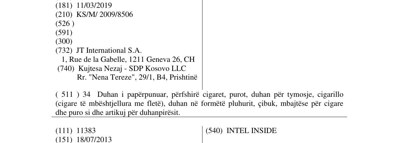 Zëri i markës Moonlight Aroma në buletin