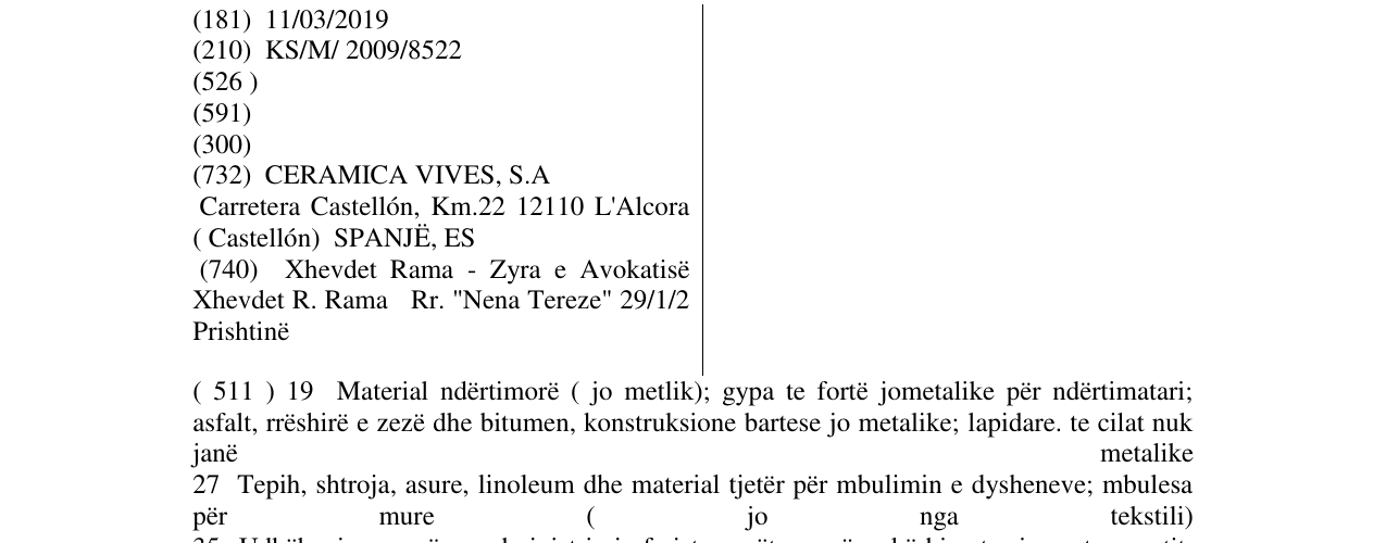 Zëri i markës VIVES në buletin