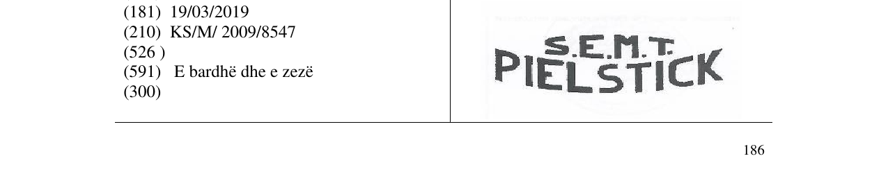 Zëri i markës S.E.M.T PIELSTICK në buletin