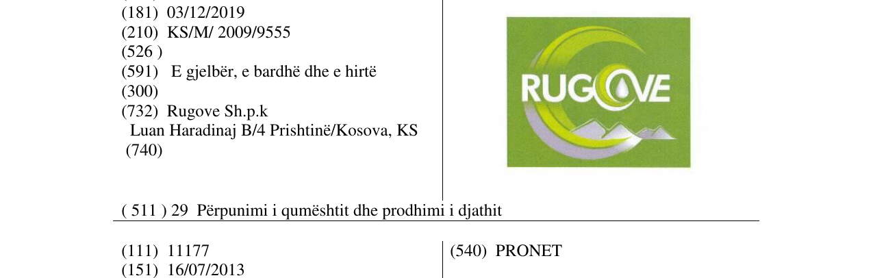 Zëri i markës RUGOVE në buletin