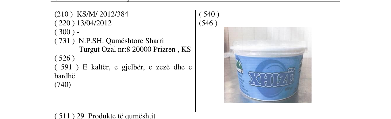 Zëri i markës XHIZE në buletin