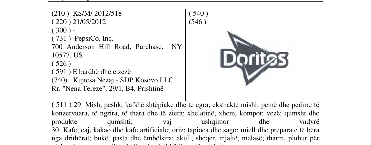 Zëri i markës Doritos në buletin