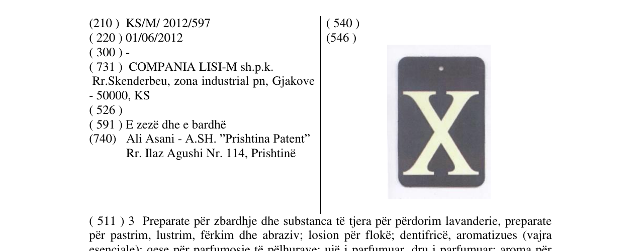 Zëri i markës X në buletin