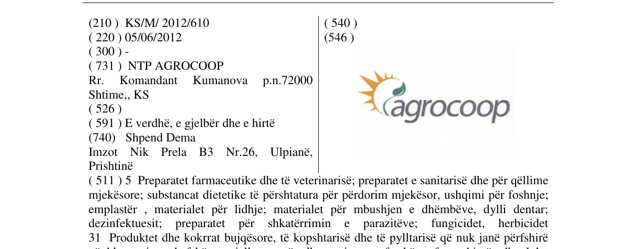 Zëri i markës agrocoop në buletin