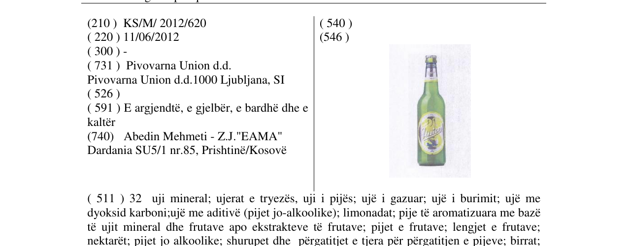 Zëri i markës Union në buletin