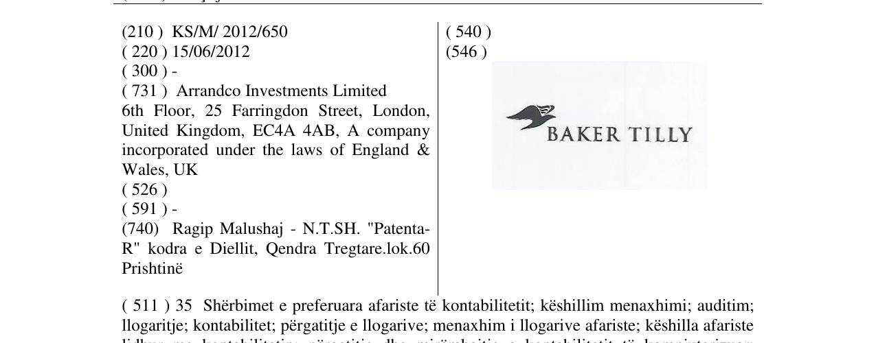 Zëri i markës BAKER TILLY në buletin