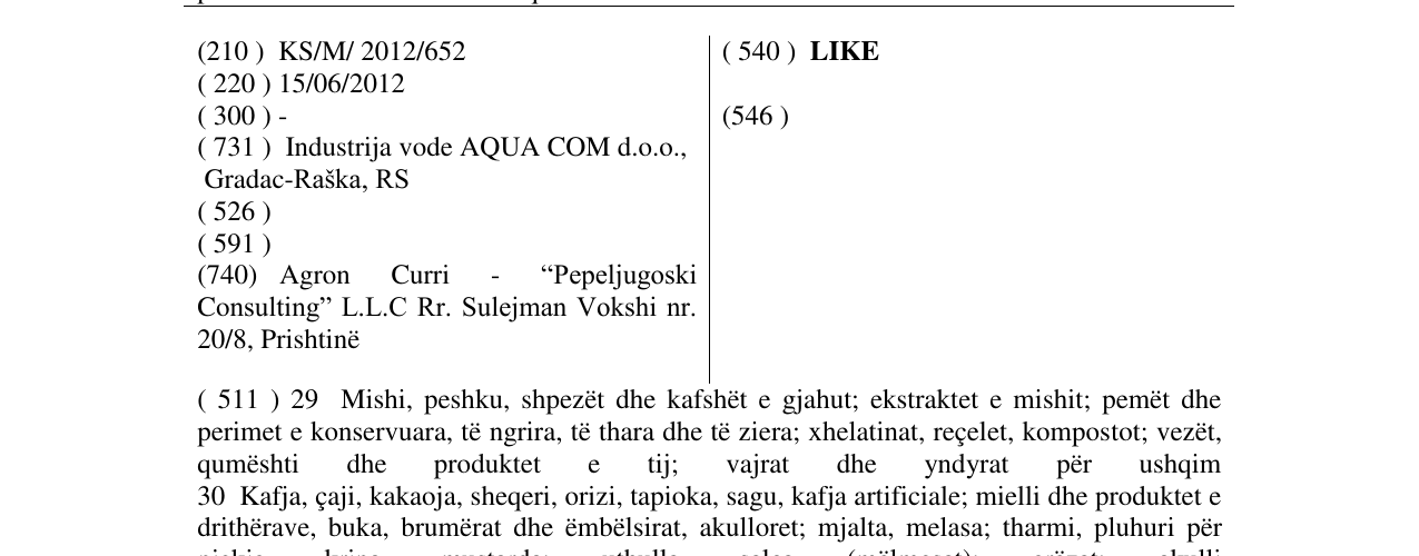 Zëri i markës LIKE në buletin