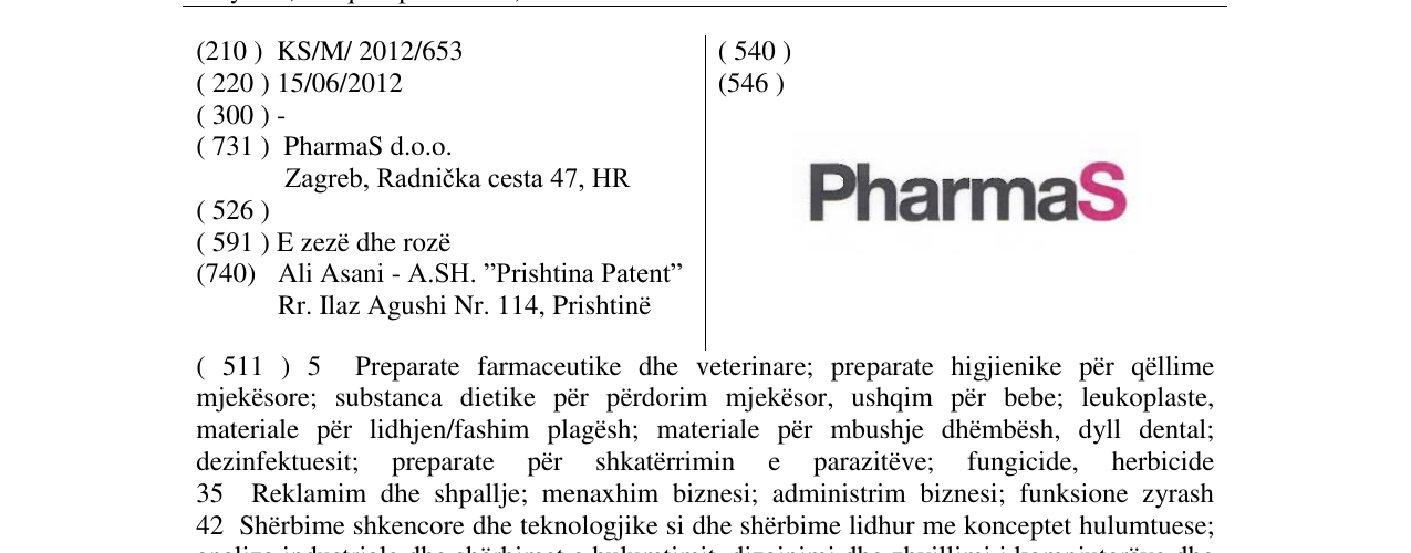 Zëri i markës PharmaS në buletin