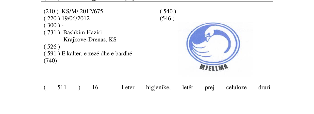Zëri i markës Markë figurative në buletin