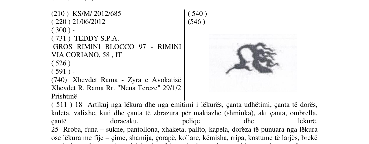Zëri i markës Markë figurative në buletin