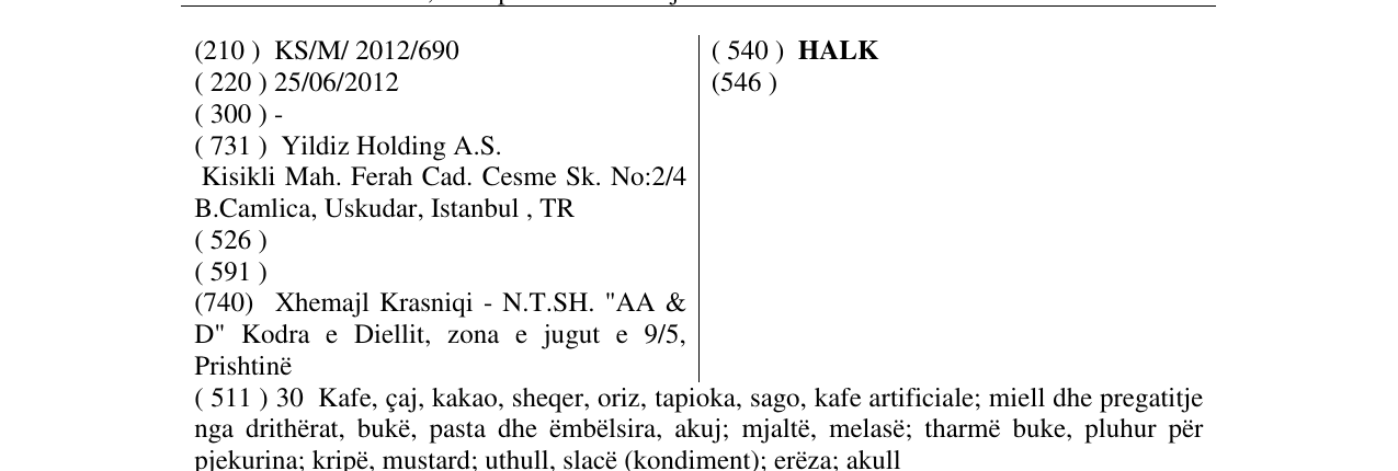 Zëri i markës HALK në buletin