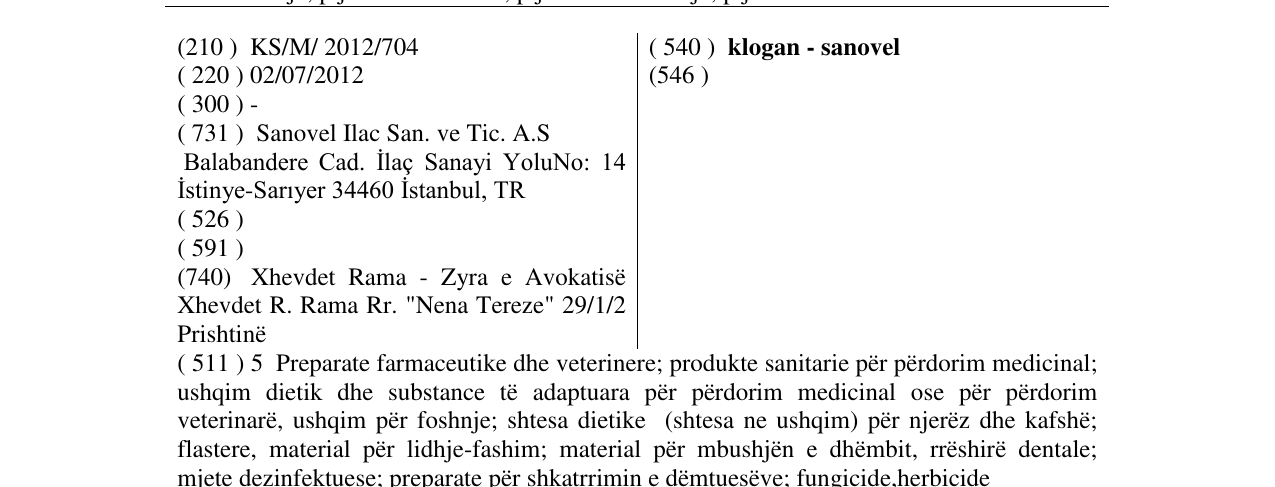 Zëri i markës klogan - sanovel në buletin