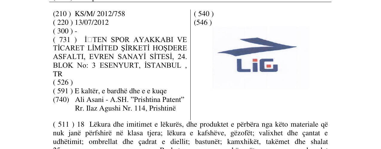 Zëri i markës LİG në buletin