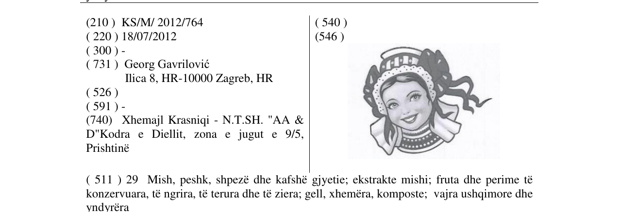 Zëri i markës Markë figurative në buletin