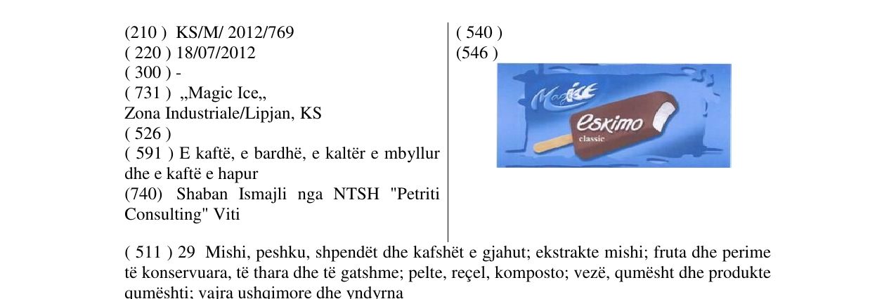 Zëri i markës Markë figurative në buletin