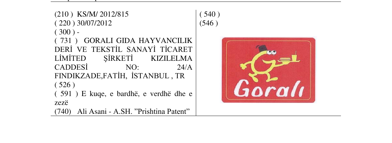 Zëri i markës Markë figurative në buletin