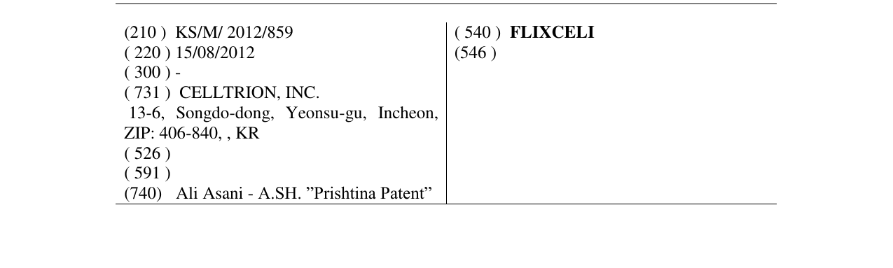 Zëri i markës FLIXCELI në buletin