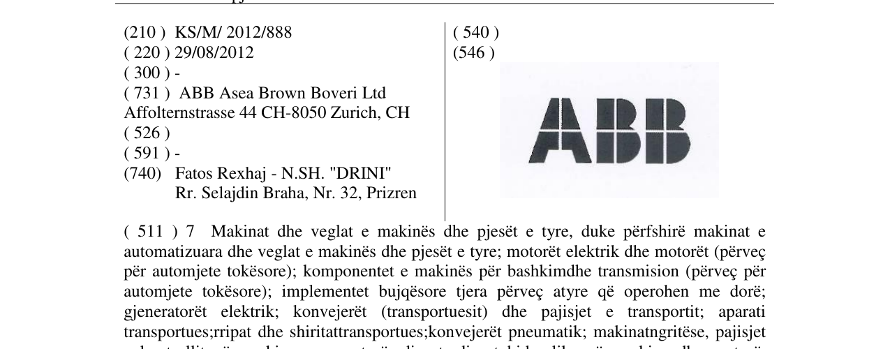 Zëri i markës ABB në buletin