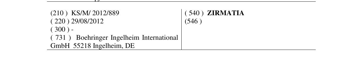 Zëri i markës ZIRMATIA në buletin