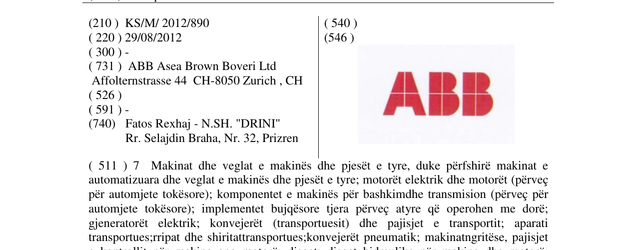 Zëri i markës ABB në buletin