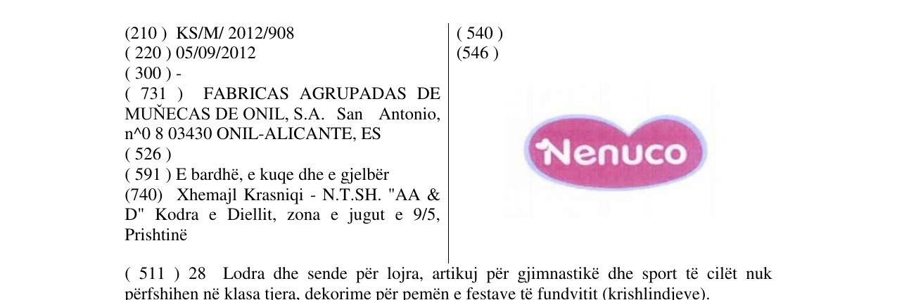 Zëri i markës Markë figurative në buletin