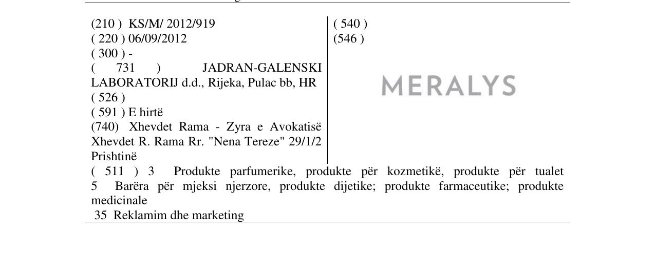Zëri i markës Markë figurative në buletin