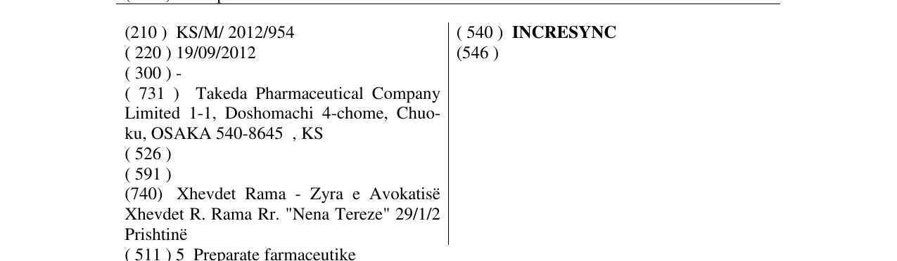 Zëri i markës INCRESYNC në buletin