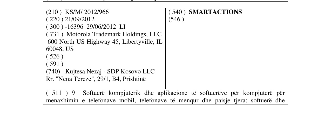 Zëri i markës SMARTACTIONS në buletin