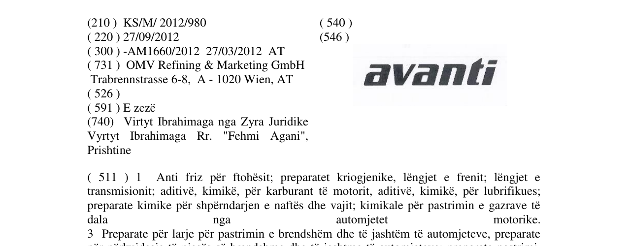 Zëri i markës avanti në buletin
