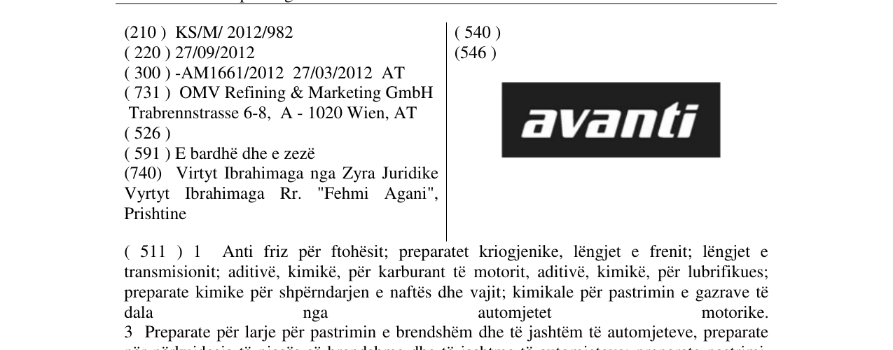 Zëri i markës avanti në buletin