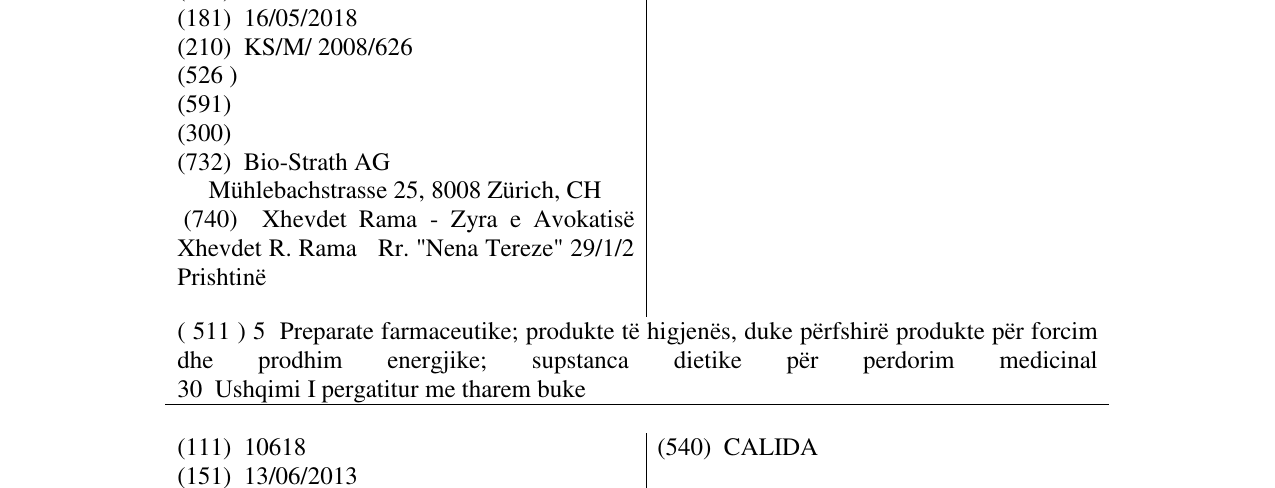 Zëri i markës STRATH në buletin