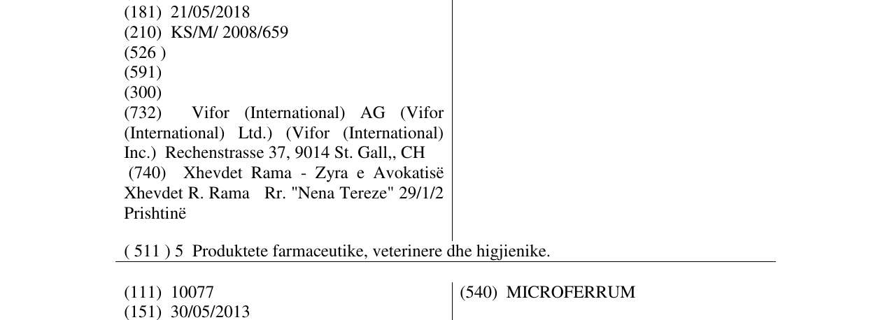 Zëri i markës MALTOFER në buletin