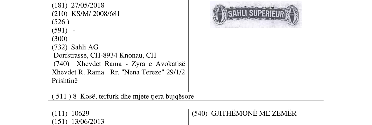 Zëri i markës Markë figurative në buletin