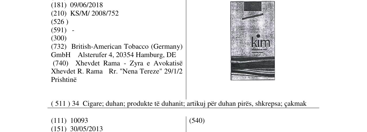 Zëri i markës KIM në buletin