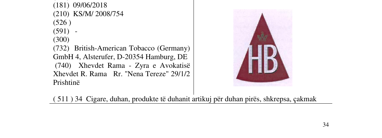 Zëri i markës HB në buletin