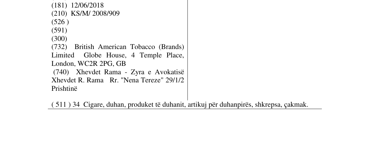 Zëri i markës BLUE FUTURA në buletin