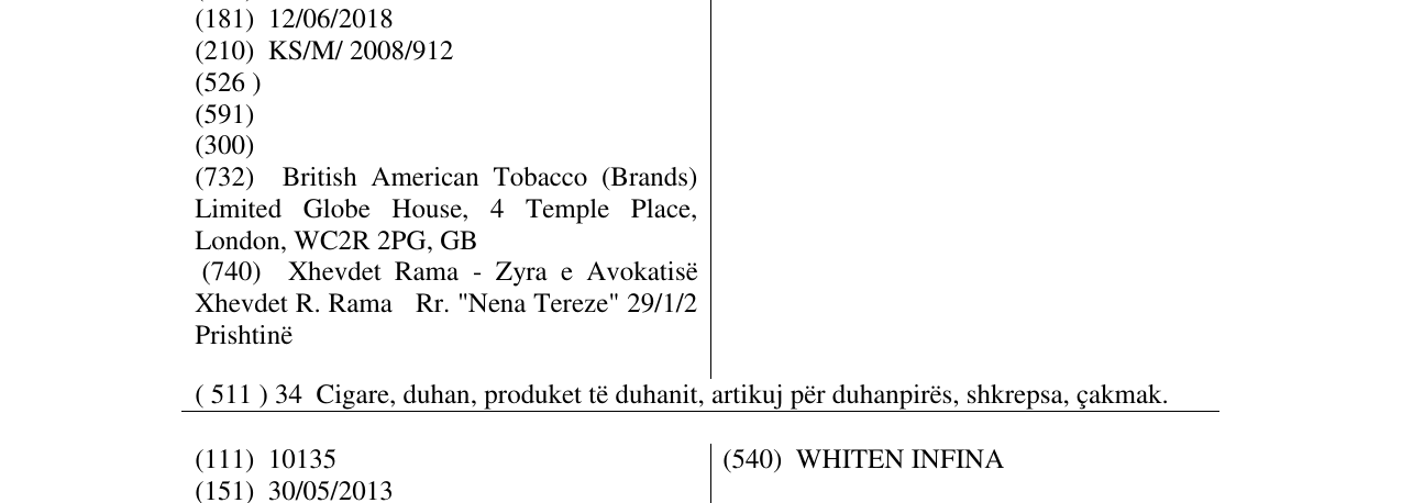 Zëri i markës INVENTING në buletin