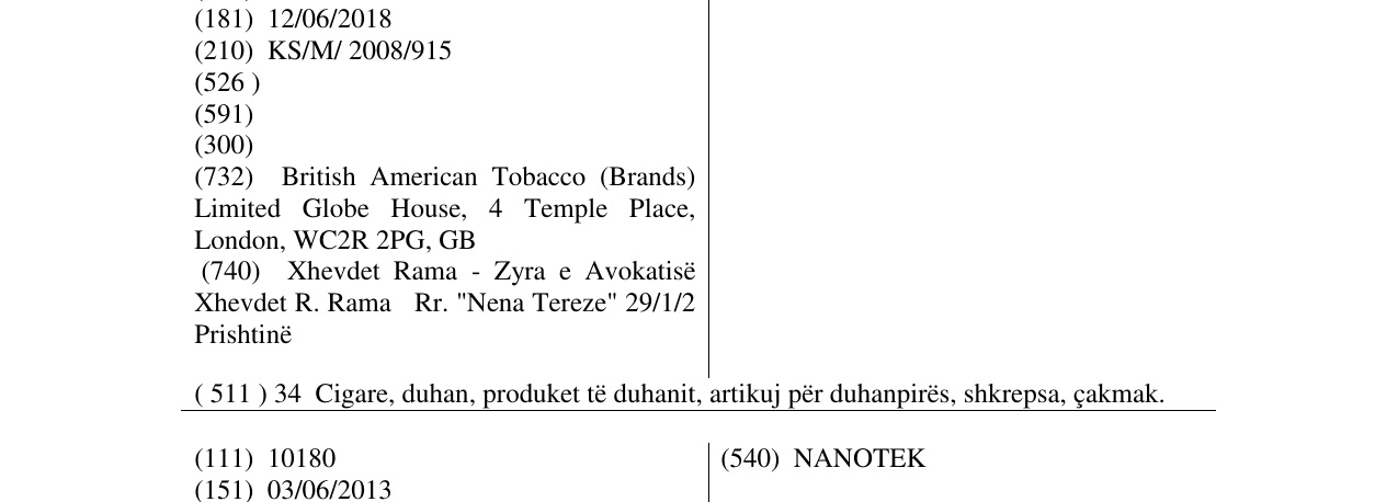 Zëri i markës FUTURA në buletin