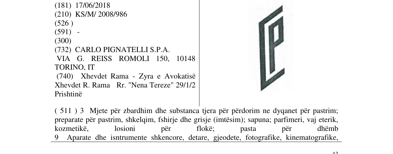 Zëri i markës CP në buletin