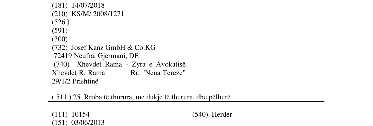 Zëri i markës Kanz në buletin