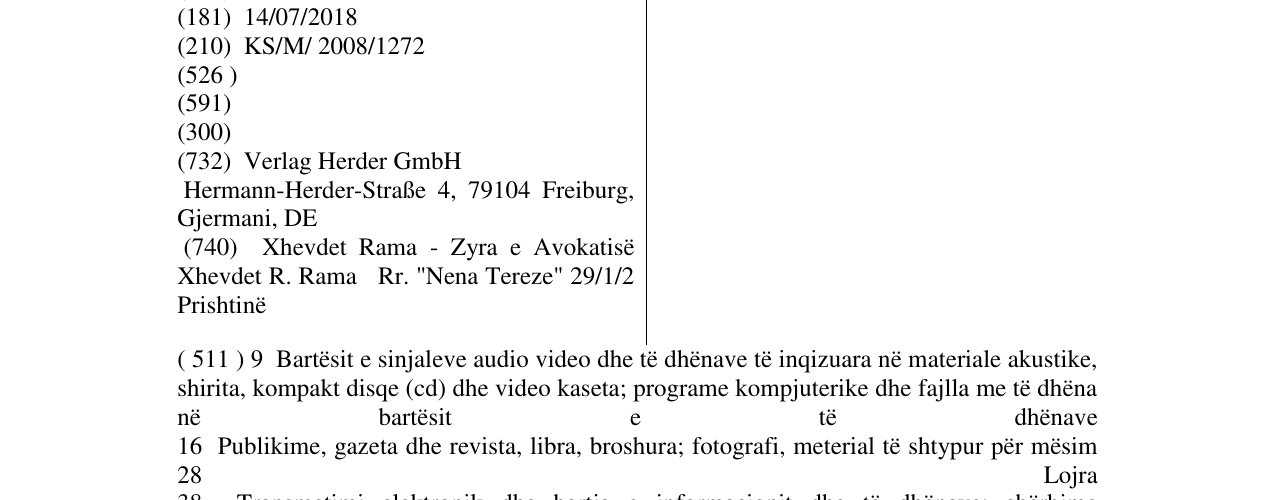Zëri i markës Herder në buletin