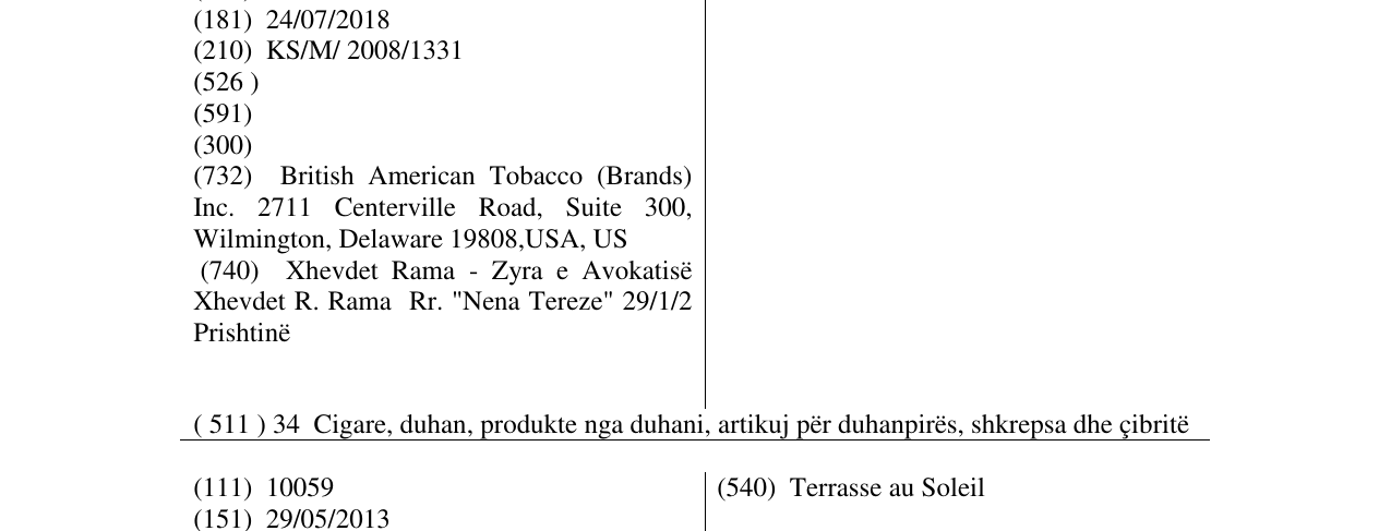Zëri i markës Barrel Blend në buletin