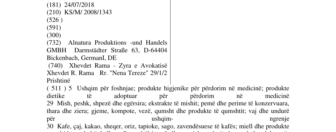 Zëri i markës Alnatura në buletin