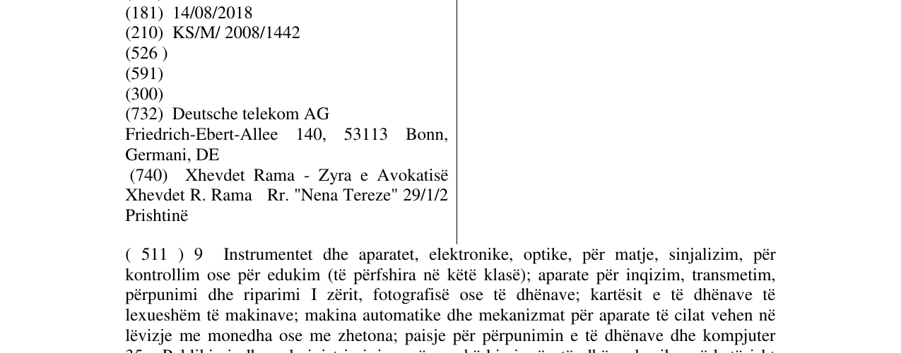 Zëri i markës TELEKOM GROUP në buletin