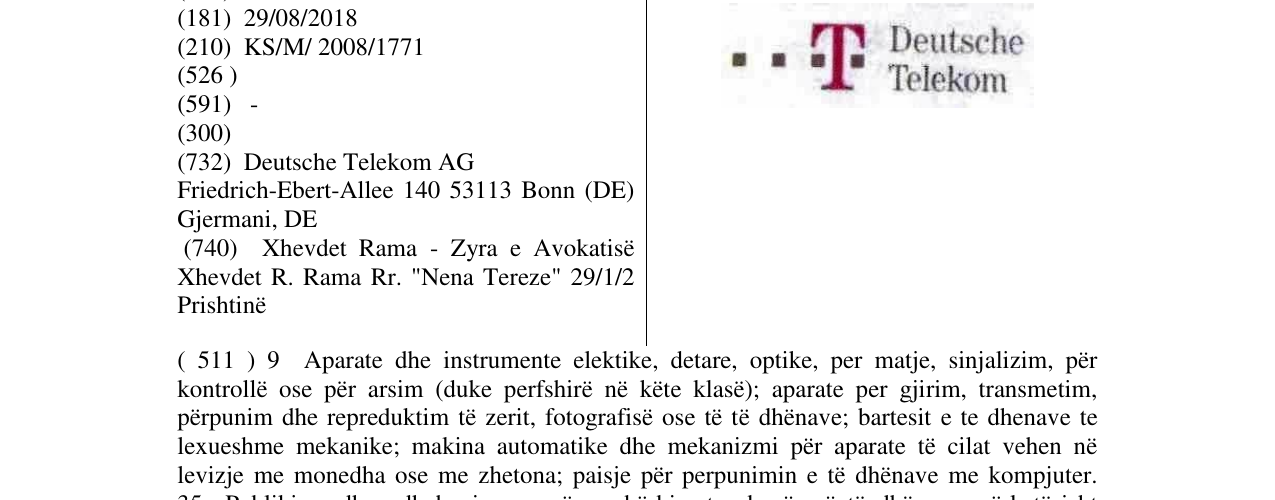 Zëri i markës ... T. DEUTSCHE TELEKOM në buletin