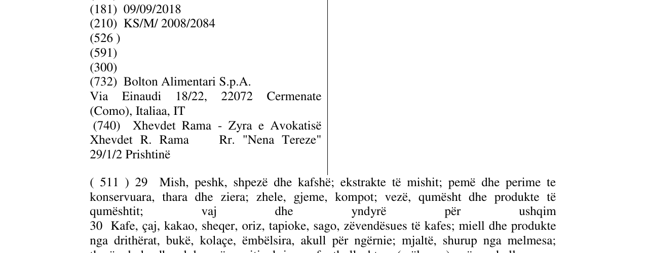 Zëri i markës RIO MARE në buletin