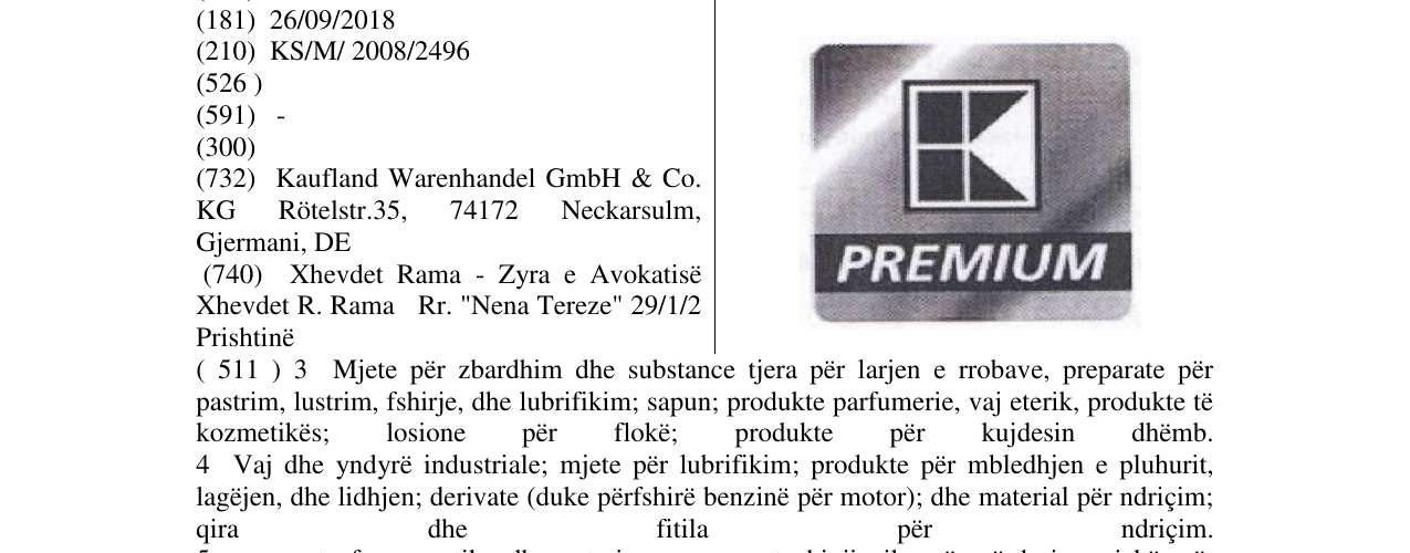 Zëri i markës K PREMIUM në buletin