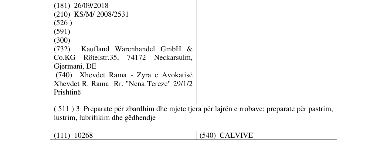 Zëri i markës EASY OXY në buletin